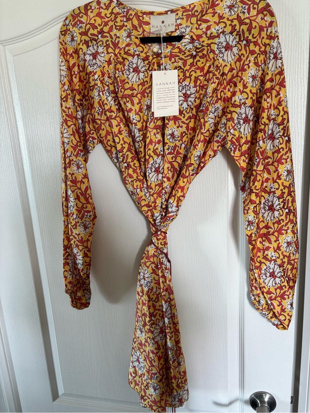 Hannah Art Wear Silk Floral Dress fits size 8-10